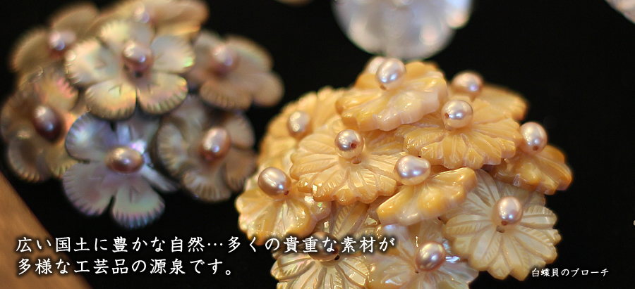 白蝶貝のブローチ